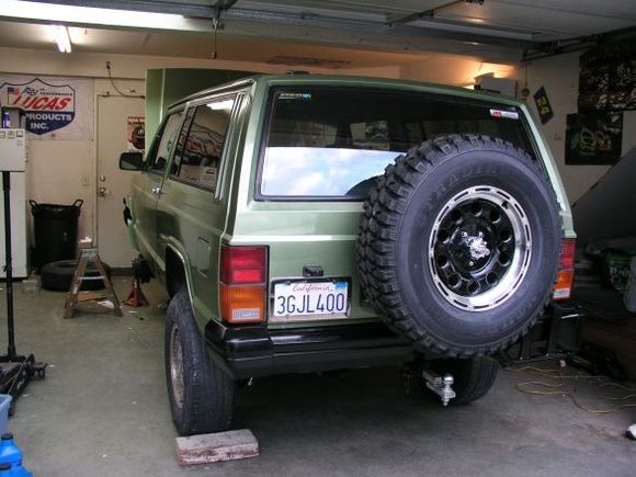 put on the rear tire carier