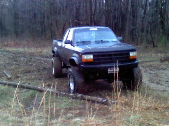 For Sale. Wanna trade it for a xj Cherokee of equal value.
  94 Dakota with 9inch lift runnin danna 44 up front and ford nine inch in the rear, both with 4:88s and Detroit lockers. This sucker is sittin on 40s