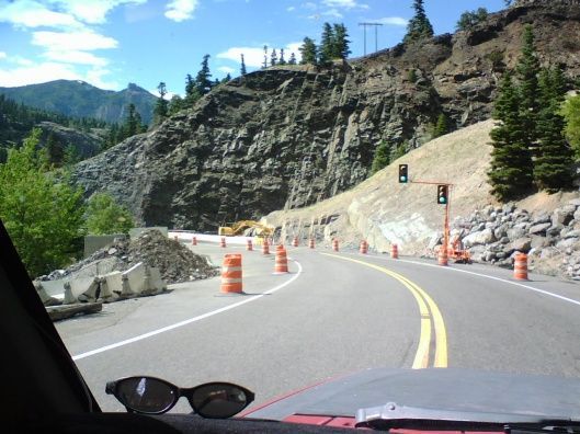 Widening the road at Bear Creek falls