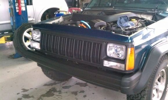 working on finishing grill