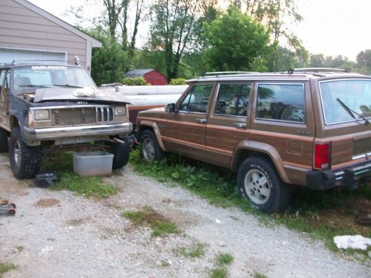 1987 trail rig on left and 88 waggy on right