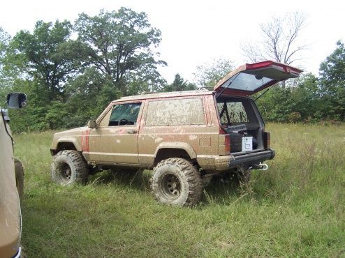 after getting tire deep the rear u-joint let go , after getting   pulled out , tryed front wheel drive only but no go . i did find the rear drive shaft tho and in front drive only made it back to and on the trailer under its own power.   total breakage = rear u-joint,straps,rear wheel cylinder,plastic fog light