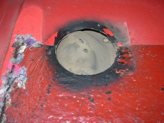My access holes for the shock bolts. My first mod when I bought the Jeep when I was installing the first lift.