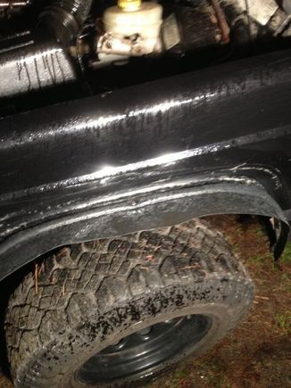 This was after the line tore open, I started it to confirm the leak and it shot fluid like 8 feet in the air..