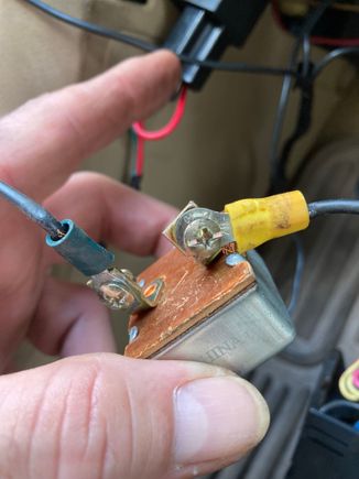 Switch and conector-that has a red cable to a fuse  plug.