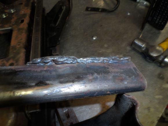 not the groove where the weld went around