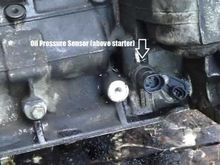 Here is the sensor, it lives behind the starter and solenoid there might not be enough room back there. 
I couldn’t find a photo online to confirm the space back in there 