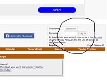 Some log in here where I’ve circled 