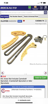 This is the balance shaft kit, no sprockets included to keep costs down