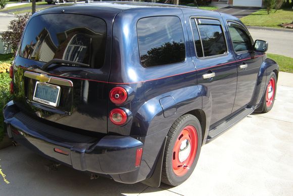 Wrapped around the back lift gate
