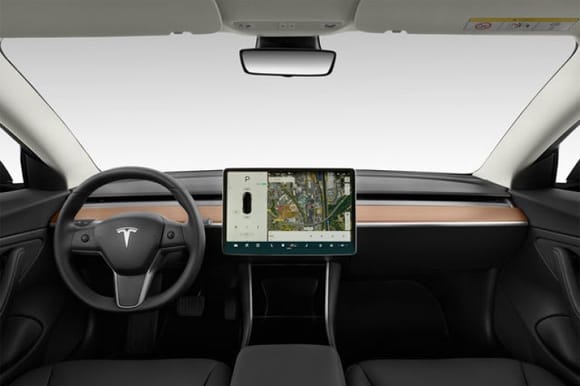 And this isn’t a distracting screen in this 2021 Tesla model 3 ? 
I agree about putting it on top over the cubby cover. I’m old school , turn around and look out the back windows! No guessing what’s back there! 