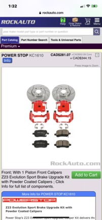 I’m not a fan of the drilled rotors, but that red powder coating is cool