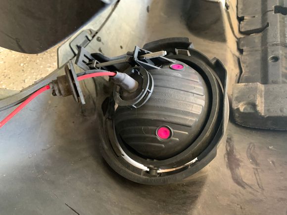 Back side of fog lamp