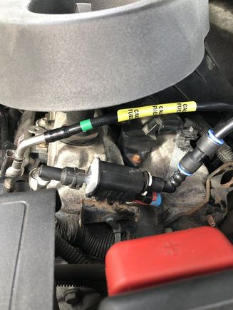 At the connector fitting 