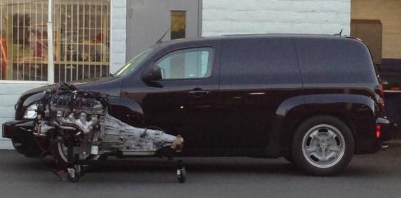 Yes, Cliff stuffed an LS1 V8 into his panel, his Moon Salt Flat wheels are awesome, and also very hard to find these days 