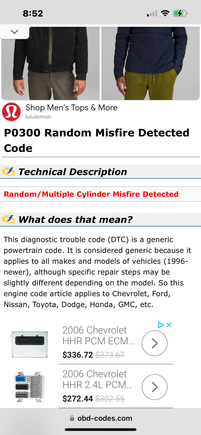 No correction required, the code is about a random misfire, not a specific cylinder