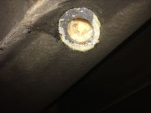 Whole identified by the garage as the insertion point for the foam
