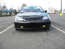 Blacked out headlights ebay grille and yellow fogs