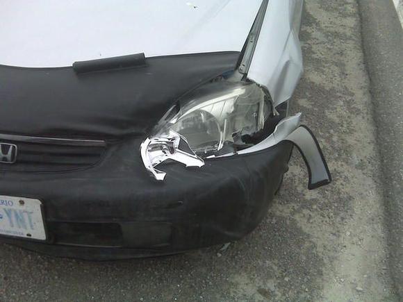 after the 30 foot skid OUCH!!