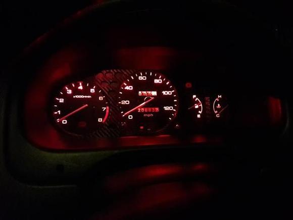 diy l.e.d lighting i followed from one of these forums..used strips...camera doesn't do it justice they are much more red