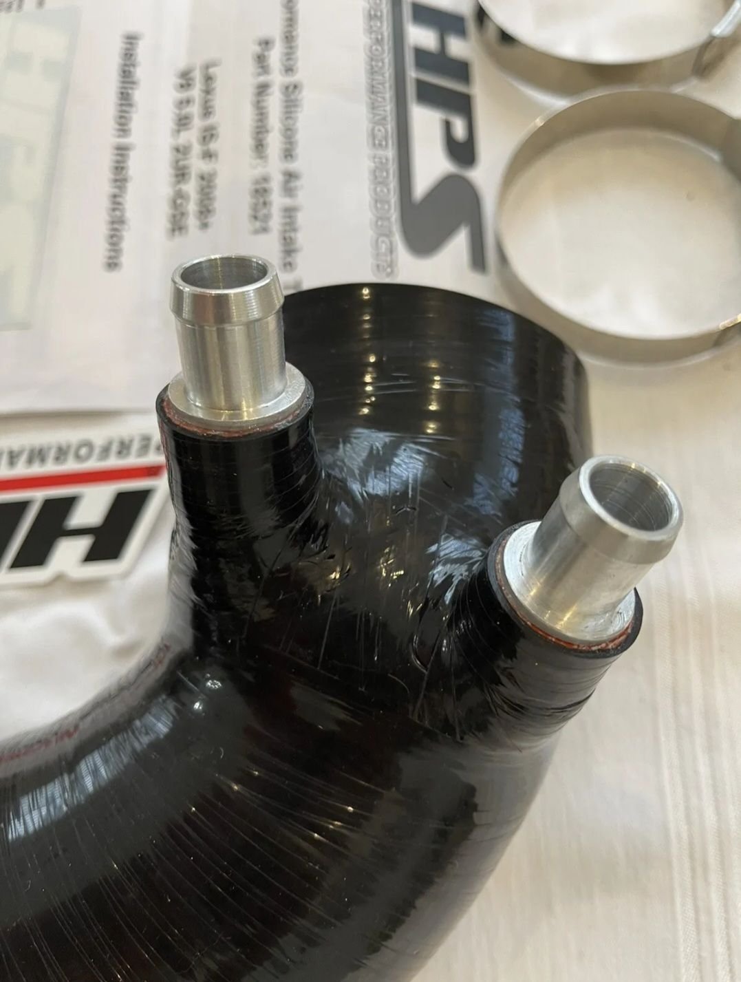 HPS Black Silicone Air Intake Hose Lexus ISF 0814 18521. ClubLexus