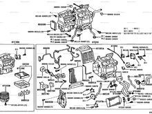 LS43O HVAC assembly depicting cabin filter tray on left. (Parts image from right hand drive)