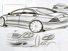 W220 Sketch 1994 by Steve Mattin