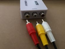 Rca cable to converter
RED ON YELLOW
YELLOW ON WHITE
WHITE ON RED