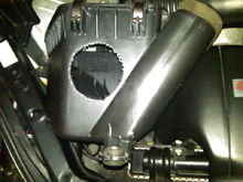 BFI Air intake mod for 3" ducting to area in front of radiator.