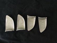 Silver CF door handle covers