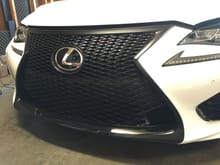Matte and gloss black front grill