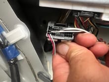 Red and Gray are your camera signals, cut these, make your connections to the harness side of these wires, NOT THE PLUG put the p[lug back in.