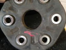 As you see from the red mark I got this from the junk yard from the gs300. Smaller flex disc bolt pattern and its the small bolt pattern shared with the A340E.