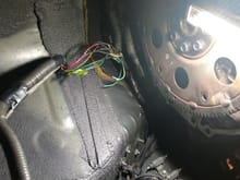 I forgot to take a picture of the transmission shifter wires half way into connecting them so here is the picture