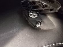 Seatbelt clip option two removal.