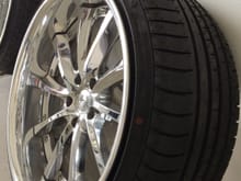 19x10+13 tires like new Accelera 235/35/19 .... 5x114.3 front wheels