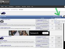Green arrow points to search box