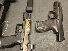 Two impulse buys, left is a Monsoon customized Walther and the right is an HK P30 LEM because I didn't have an LEM yet. 