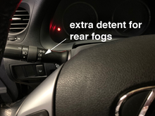 Euro-spec light switch with extra detent for rear fog lights