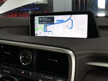 CarPlay Apple Maps on the factory car stereo of Lexus RX 2016-2019 GS 2016-2020