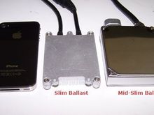 compare slim and mid-slim ballast