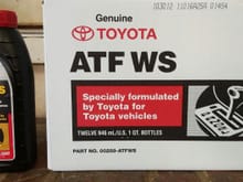 8 Quarts WS from local Toyota parts & service for $9 per.