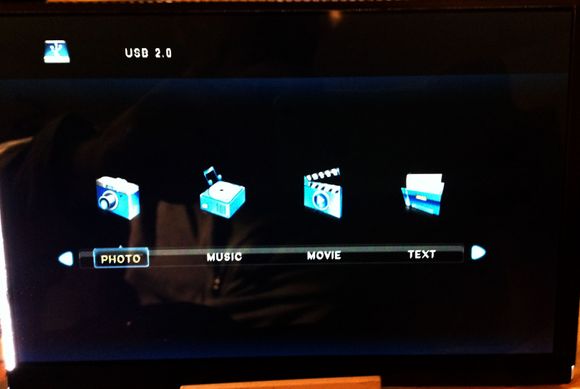 Built in media player menu