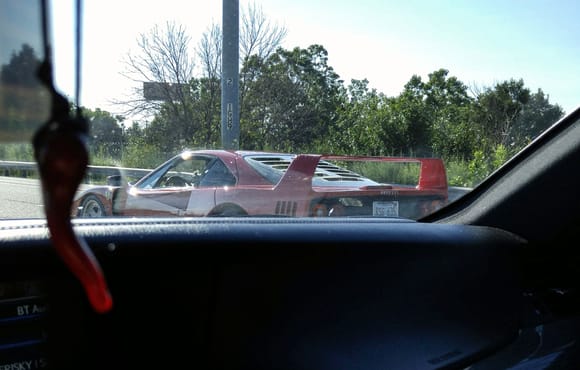 Ferrari F40, of course he was exactly 60mph...sigh...