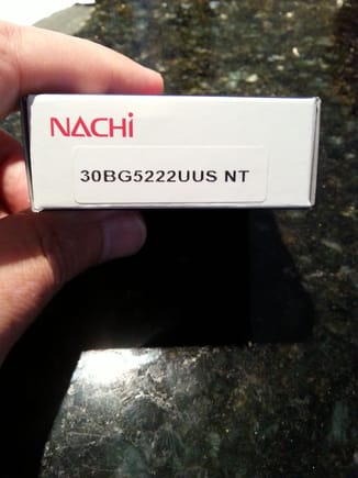 Nachi P.N. is 30BG5222UUS which incorporates improvements in bearing and lubrication technology.