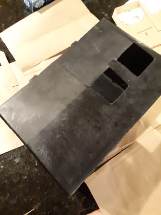 OEM battery box before application of DEI thermal material