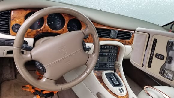 XJ Interior. No idea what is the mileage on this thing, but the interior is in flawless condition, besides some junkyard nature...