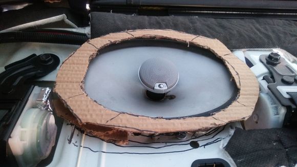 Home made cardboard speaker template