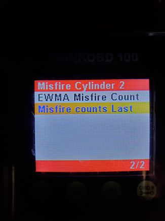 This is cylinder 2's misfire data