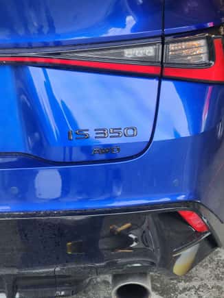 Heres the IS350 AWD logo installed